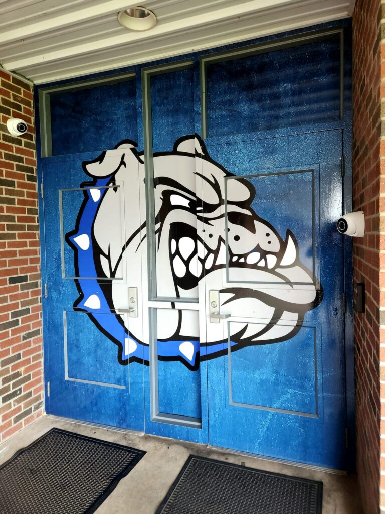 red river highschool door window wraps